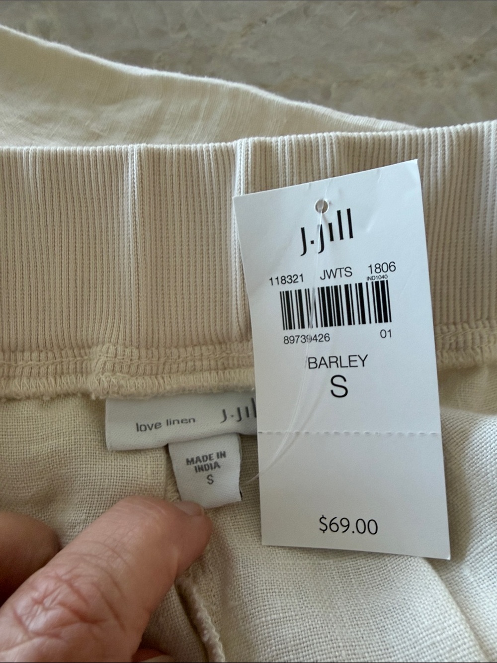 J. Jill Linen Pants Crop Wide Leg Love Linen Women's Size Small Pull On - Picture 3 of 4